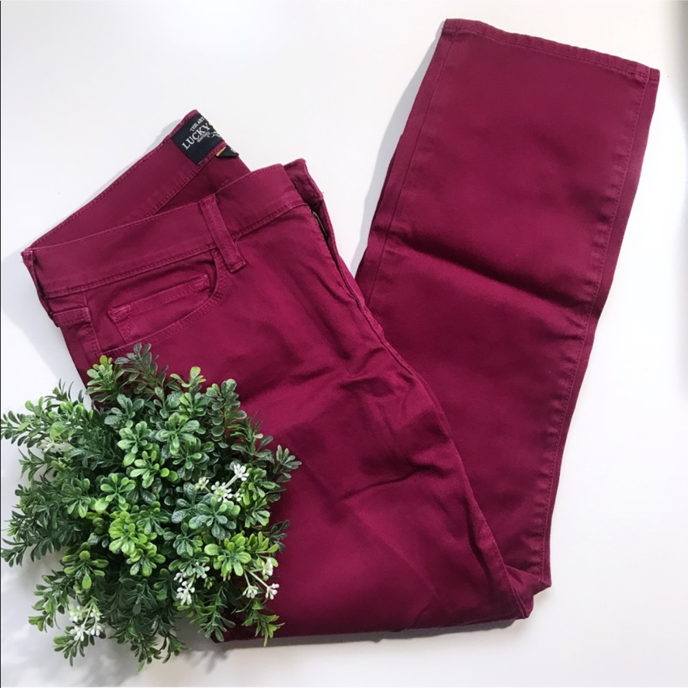 Lucky Brand Women's Cropped Jeans in Berry